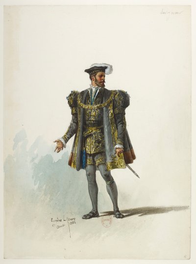 Saint-Saëns - Henry VIII - Kostümentwürfe - Lacoste - 5. Seigneur von Eugene Lacoste